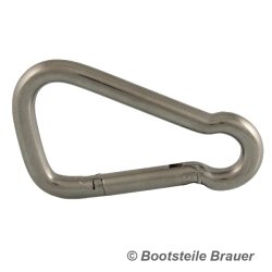 Asymmetric spring hook 6 x 60 mm - stainless steel A4...