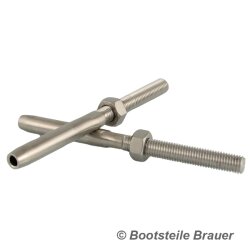 Terminal with right thread -  M8 x 4 mm - Stainless steel...