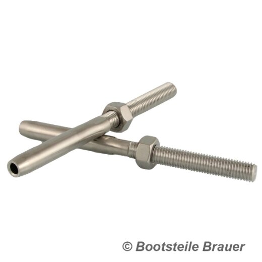 Terminal with right thread -  M20 x 12 mm - Stainless steel A4 (AISI 316)