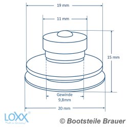 LOXX partie supérieure petite tête 2,5 mm