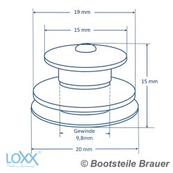 LOXX partie supérieure grosse tête 2,5mm