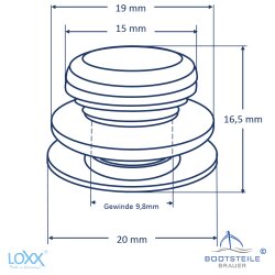 LOXX Partie supérieure tête lisse 4 mm