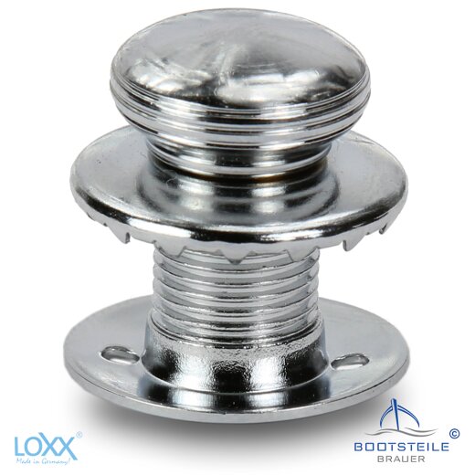 LOXX Partie supérieure avec tête lisse et filetage 10 mm - laiton chromer