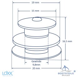 LOXX® upper part big head for material thickness up...