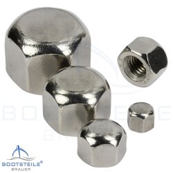 Écrous borgnes hexagonaux, forme basse DIN 917 - acier inoxydable A2 (AISI 304)