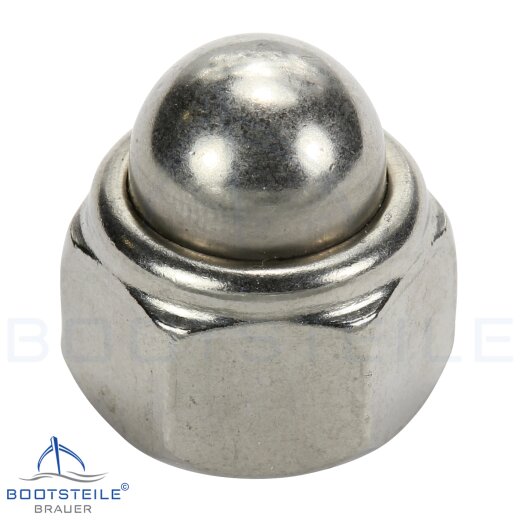 Self-locking hexagon domed cap nuts DIN 986 - M8 - stainless steel A2 (AISI 304)