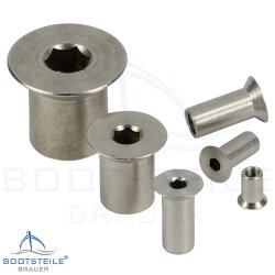 Hexagon socket countersunk head sleeve nuts 12001 - Stainless steel A1