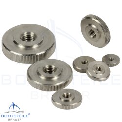 Knurled thumb nuts, thin type DIN 467 - Stainless steel A1