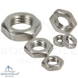 Hexagon thin nuts, low form DIN 439 - Stainless steel A2
