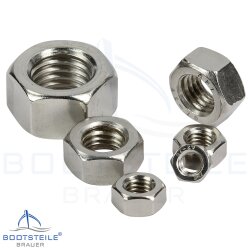 Hexagon slotted castle nut DIN 934 - M1,6 - M24 - Stainless steel A2 (AISI 304)