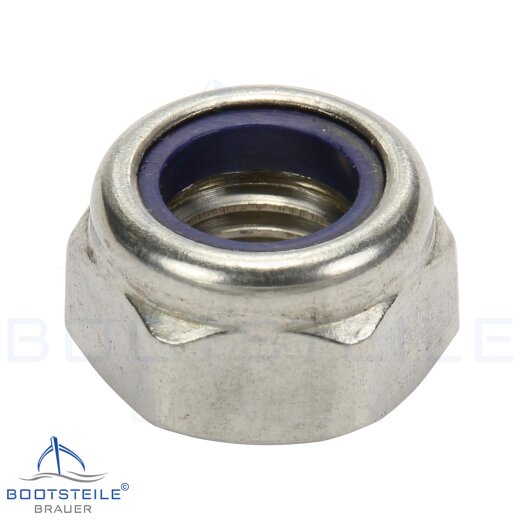 Self-locking hexagon nuts, low type DIN 985 -  M3 - stainless steel A2 (AISI 304)