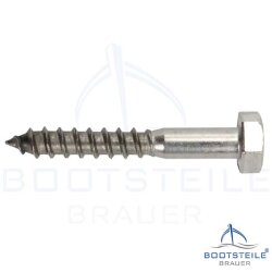 Hexagon head wood screws DIN 571 - 8 x 160 mm - Stainless Steel A2 (AISI 304)