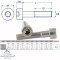 Vis à tête cylindrique à six pans creux  DIN 912 (ISO 4762) - M2 X 10 mm, Fil partiel - acier inoxydable A2 (AISI 304)