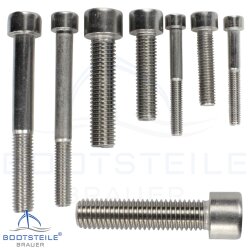 Hexagon socket head cap screws DIN 912 (ISO 4762) - M3 partial thread - stainless steel A2 (AISI 304)
