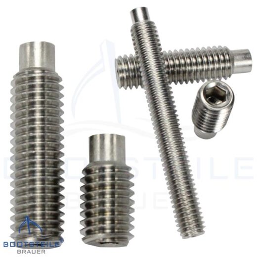 Hexagon socket set screws with dog point DIN 915 (ISO 4028) - M2,5 - stainless steel A2 (AISI 304)