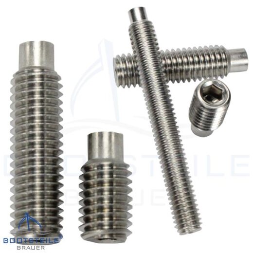 Hexagon socket set screws with dog point DIN 915 (ISO 4028) - M10 - stainless steel A2 (AISI 304)