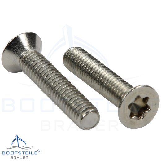 Hexalobular socket countersunk flat head screws ISO 14581 - M4 X 30 mm - T20 -  stainless steel A2 (AISI 304)