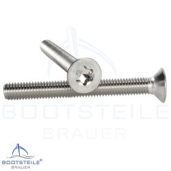 Hexalobular socket countersunk flat head screws ISO 14581 - M5 X 8 mm - T25 -  stainless steel A2 (AISI 304)