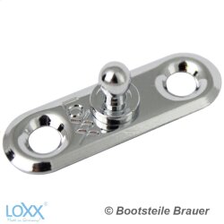 LOXX oval plate 34 x 11 mm - Chrome