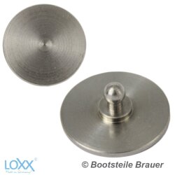 LOXX Plaque ronde pour collage D= 24 mm - Acier...
