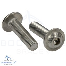 Hexagon socket button head screw flange fullthread ISO 7380-2 -  M12 - stainless steel A2 (AISI 304)