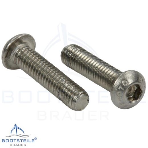 Hexagon socket button head screws with fullthread ISO 7380 - M5 X 12/12 - stainless steel A2 (AISI 304)