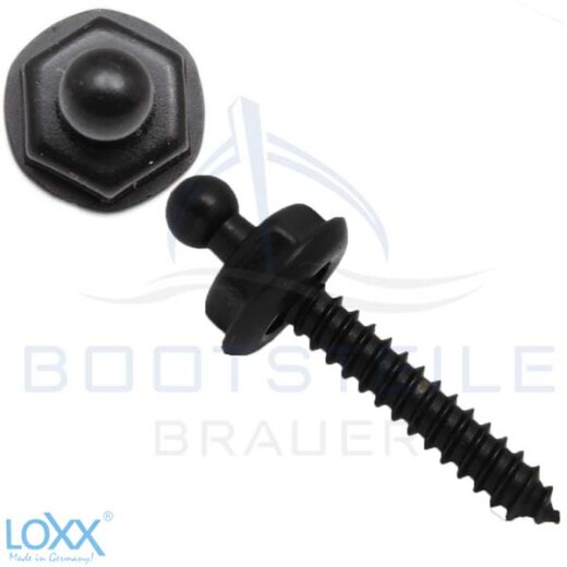 LOXX vis à tôle pour bois et plastique  4,2 x 22 mm - laiton noire chromer