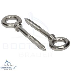 Eye bolt with wood thread 5029 - Stainless steel A4