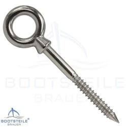 Eye bolt with wood thread 5029 - 6 x 60 mm - Stainless...