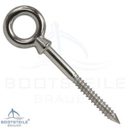 Eye bolt with wood thread 5029 - 8 x 60 mm - Stainless...
