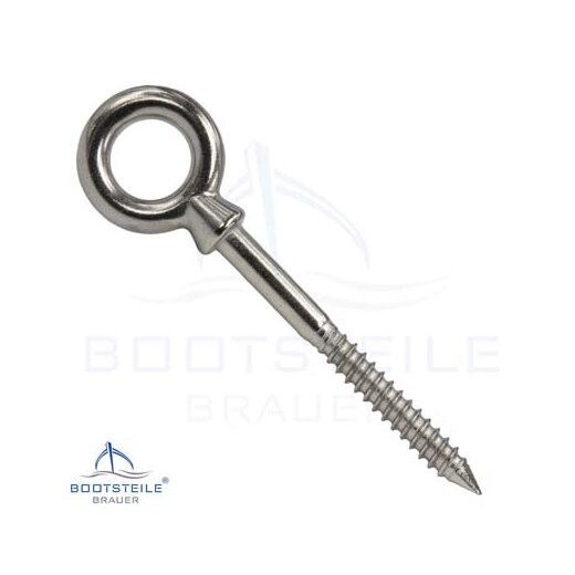 Eye bolt with wood thread 5029 - 12 x 100 mm - Stainless steel A4