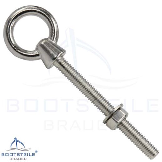 Eye bolt with metric thread M6 x 40 mm - Stainless steel A4