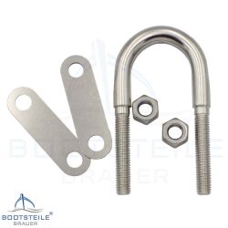 U-bolt with 2 counter plates and 2 nuts 5450 -  M5 x 48 - Stainless steel A4
