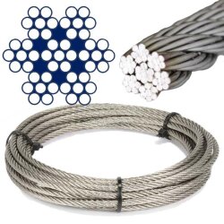 Wire rope semi-soft 8038 - 7x7 - 1 mm - stainless steel...