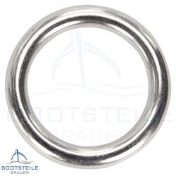 O-Ring 3 x 15 mm geschweist, poliert - Edelstahl A4 (AISI...