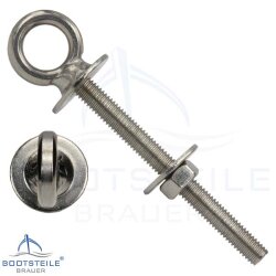 Eye bolt with plate and metric thread M8 x 100 -...