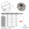 Wire rope clamp ring 4 x M3 mm - Stainless steel V4A