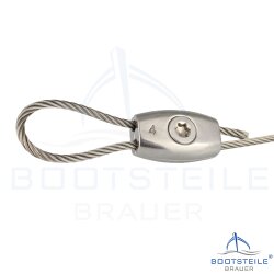 Egg shaped wire rope clip 4 mm - Stainless steel V4A