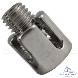 Cross wire rope clip with closed base 5 x M12 mm - Stainless steel V4A