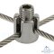 Cross wire rope clip with closed base 5 x M12 mm - Stainless steel V4A