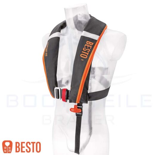 Besto Gilet de sauvetaget Comfort Fit 180N LB noir/orange