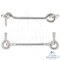 Gate hook with screw eyes 4,4 x 120 mm - Stainless steel V4A