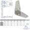 Triangular corner brace 56x35 mm - stainless steel A2