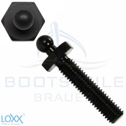 LOXX® screw with metric thread M5 x 25 mm - Black Chrome