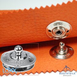LOXX lower part for fabric - brass nickel free silver matt