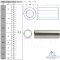 Écrou Cylindrique à rallonge M12 x 50 - Acier Inoxydable V2A