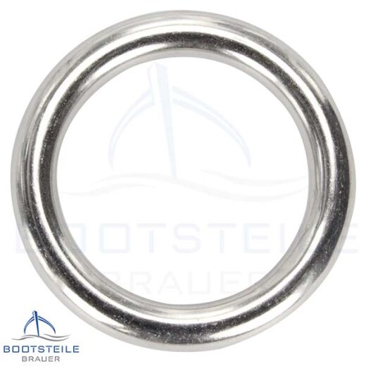 O-Ring welded, polished - Stainless steel V4A 6 x 60 mm