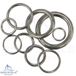 O-Ring welded, polished - Stainless steel V4A 6 x 60 mm