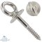 Eye bolt with plate and wood thread 8 x 80 mm - Stainless steel V4A