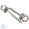 Eye bolt with plate and wood thread 8 x 100 mm - Stainless steel V4A